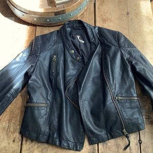 Free People Vegan Leather Jacket. Size 4
